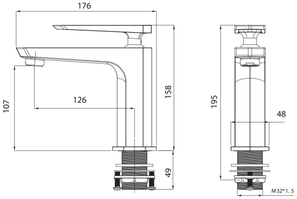 Смеситель для раковины Lemark Prizma (LM3906C)